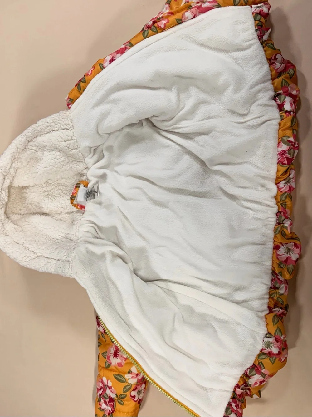 Nicole Miller NY toddler girl floral puffer jacket 2T